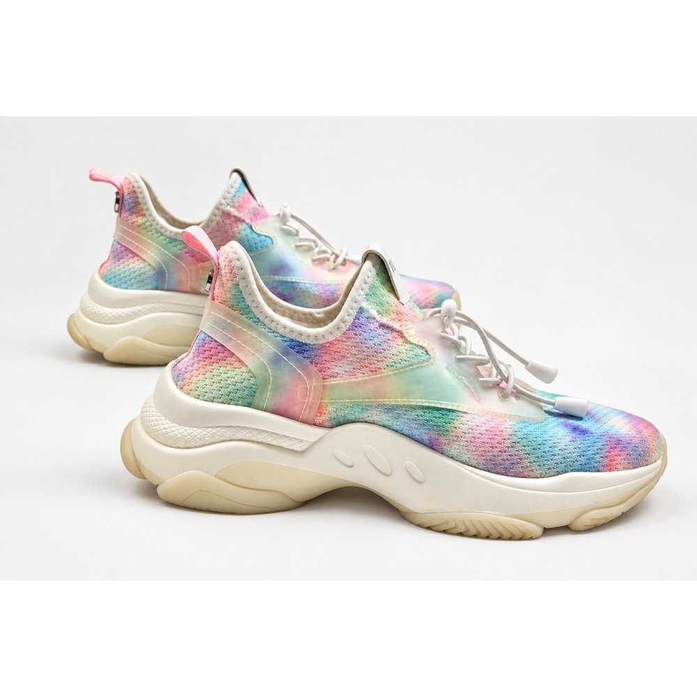 Steve Madden Myles NY90 Tie Dye Chunky Sneakers Women's 8.5 Pastel Rainbow Fairy